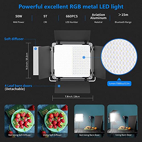 660 PRO RGB LED Video Light with App Control