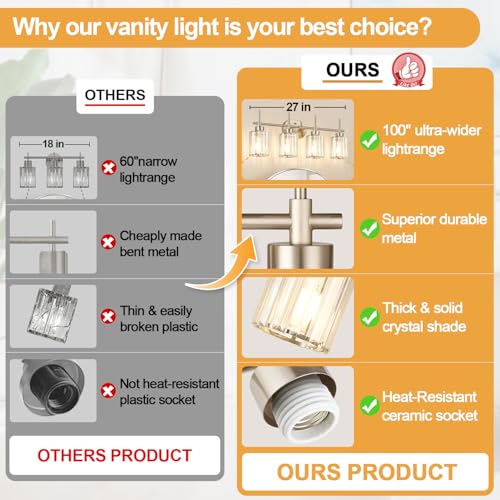 Modern Crystal Vanity Light Fixtures