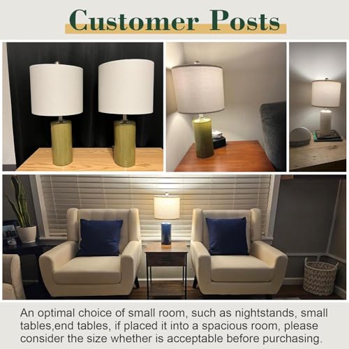 Small Table Lamps Set of 2 for Living Room 20.25" Grey Lamps Bedside Lamps (2 Count)