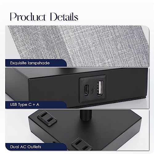 Bedside Table Lamps Set of 2 (2 Count)
