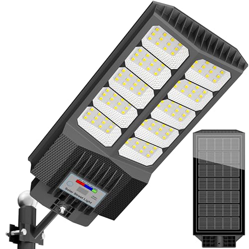 Solar Street Lights Outdoor Waterproof Dusk to Down with Motion Sensor Solar Flood Light for Parking Lot