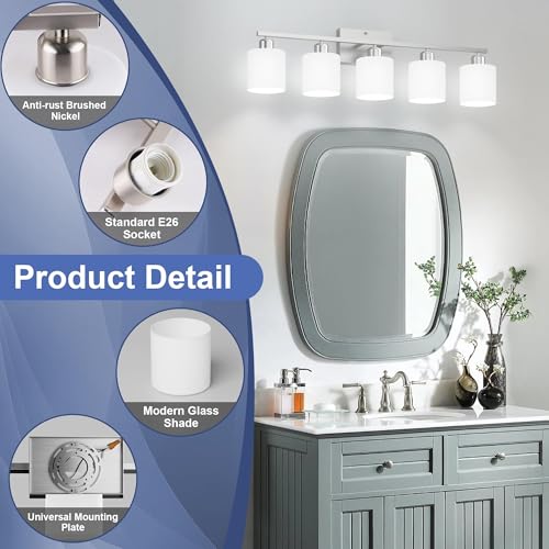 Bathroom Lights Over Mirror Brushed Nickel