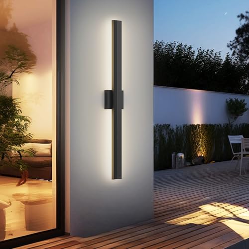 Aluminum 39 in Long Outdoor Wall Light Fixture