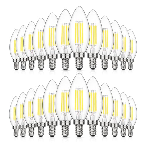 Dimmable E12 LED Candelabra Bulbs 60W Equivalent (24 Count)