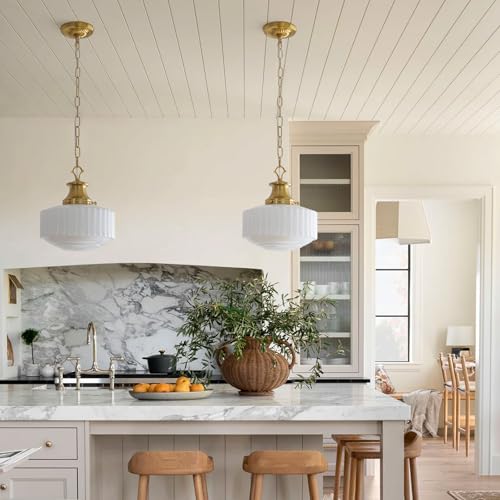 Milk Glass Pendant Light