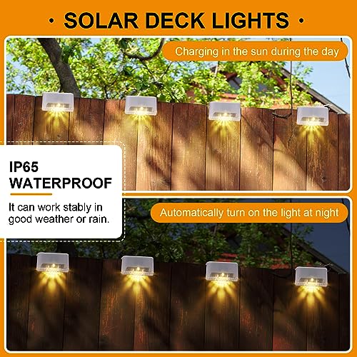 32 Pcs Solar Deck Step Lights Outdoor (32 Count)