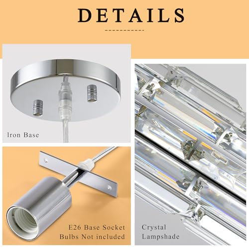 Pendant Lights Kitchen Island Modern Chrome Pendant Light Fixtures (3 Count)
