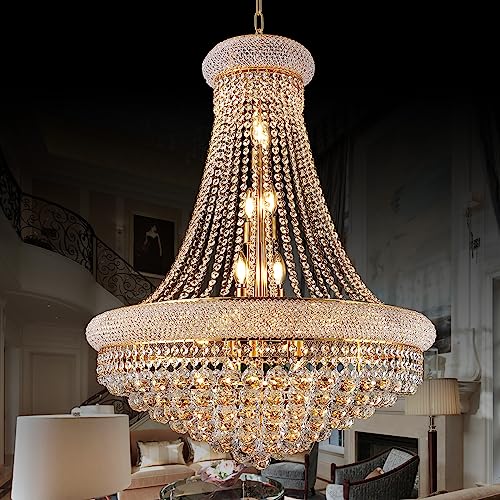 28" W 15 Light Luxury Foyer Chandeliers