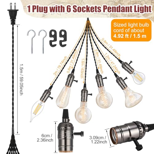1 Pcs Pendant Light Sockets Cord Kit