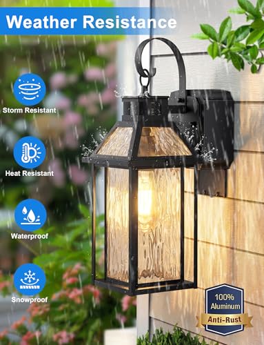Porch Lights Outdoor with GFCI Outlet