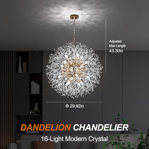 Firework Cryatsl Chandelier 30 inch
