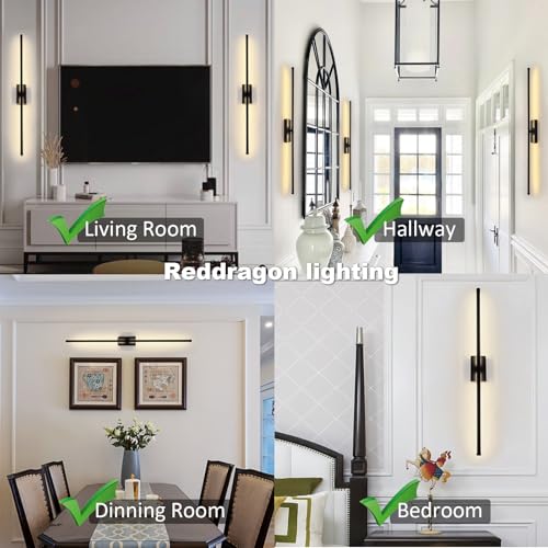 Only Suitable for Small Junction Box Hardwired Wall Sconces Dimmable 32'' (2 Count)
