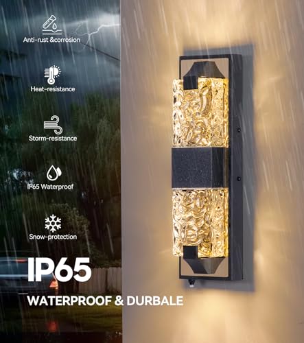 15.3" Dusk to Dawn Outdoor Wall Lights (2 Count)