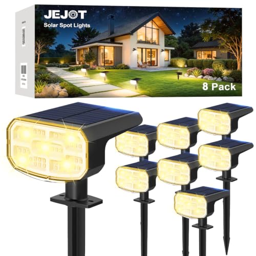 Solar Spot Lights Outdoor Waterproof (8 Count)