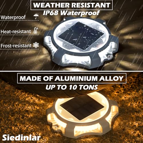 Solar Deck Lights Outdoor 2 Modes LED (8 Count)