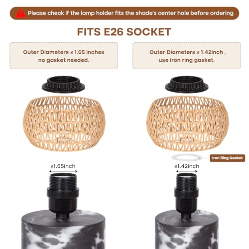 Boho Rattan Lamp Shade