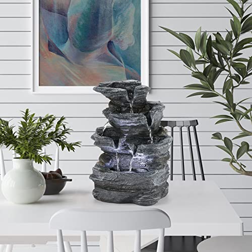 Indoor Water Fountain Tabletop Fountain Stacked Rock w
