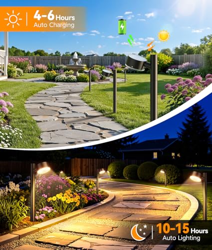 4 Pack Solar Pathway Lights Outdoor (4 Count)
