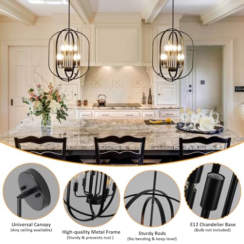 Black Chandelier for Dining Room Light Fixture
