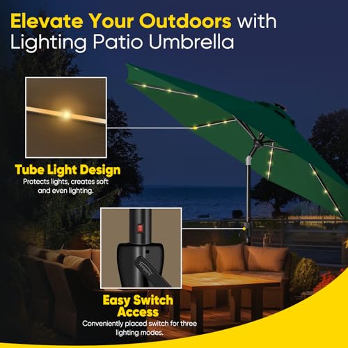 10ft Patio LED Umbrella with light