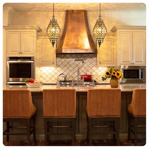 2 Light Linear Pendant Retro Metal Hanging Chandelier Brushed Brass