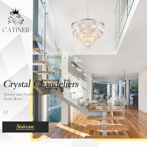 30" Modern Crystal Chandelier