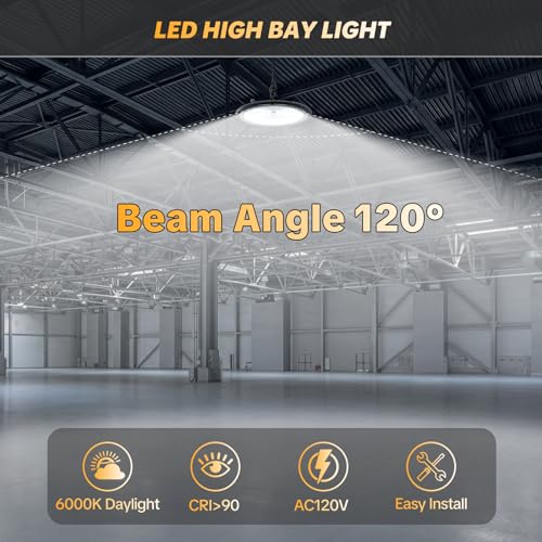 300W UFO High Bay Light 10Pack 45000LM LED Shop Lights Plug & Play (10 Count)