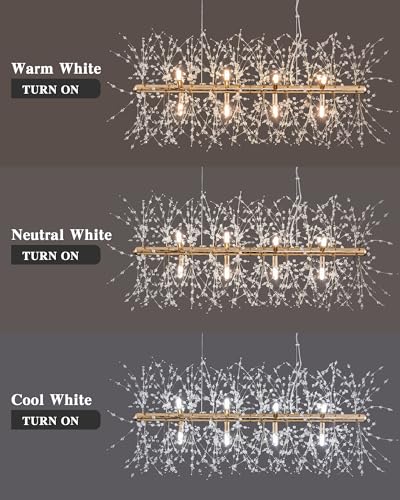 Modern 35.4" Modern Gold Crystal Firework Chandelier (12 Count)