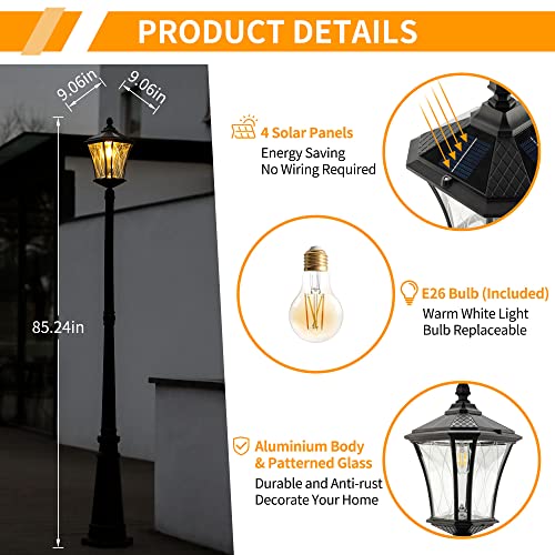 Outdoor Solar Lamp Post Light