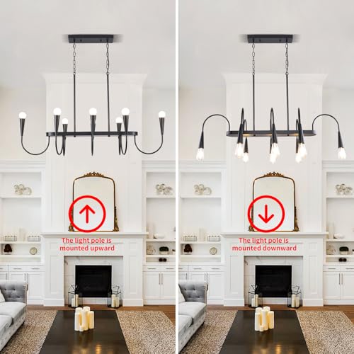 48 Inch Black Industrial Chandelier