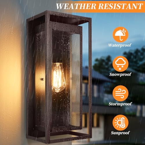 19" Large Outdoor Wall Light Fixtures (2 Count)