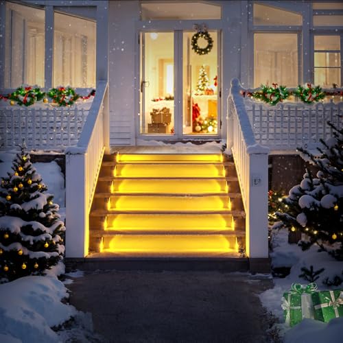 Solar Stair Lights Outdoor Waterproof (16 Count)