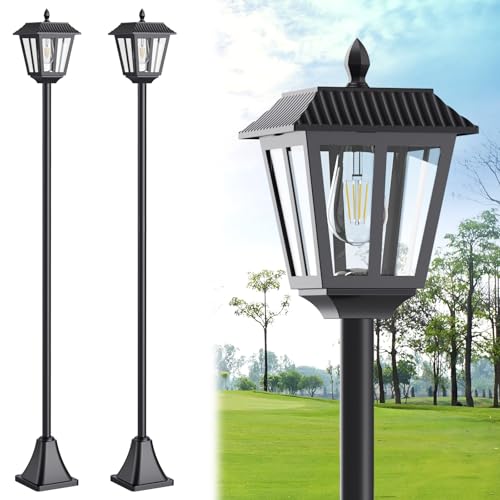 68" Solar Lamp Post Light Outdoor (2 Count)