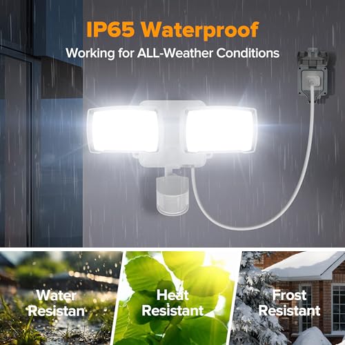21W 2 Pack Plug in Motion Sensor Light Outdoor (2 Count)
