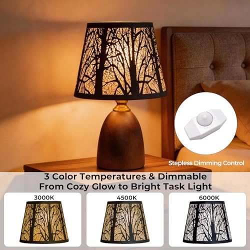 12.4" Rustic Forest Table Lamp