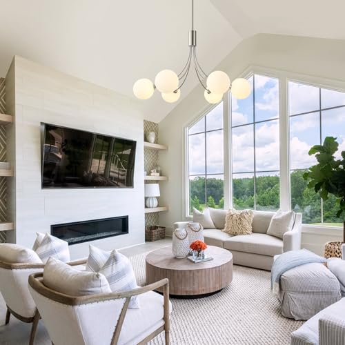 6 Light Brushed Nickel Chandelier