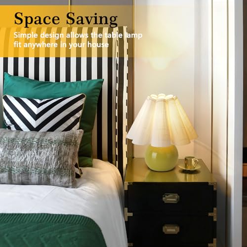 Green Small Touch Control Table Lamp for Bedroom