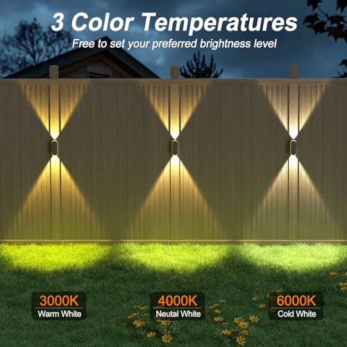8 Pack Fence Lights Solar Powered (8 Count)