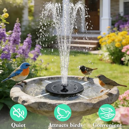Solar Fountain for Bird Bath 3.5W Solar Powered Water Fountain Pump