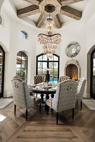 Black Modern French Empire Crystal Chandelier