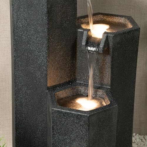 27.95“” H 3 Tiers Cascading Outdoor Water Fountain Made with Eco