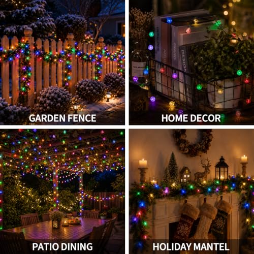 G14 Slow Twinkle Multicolor Christmas Globe Lights (Multicolor / 100 LED)
