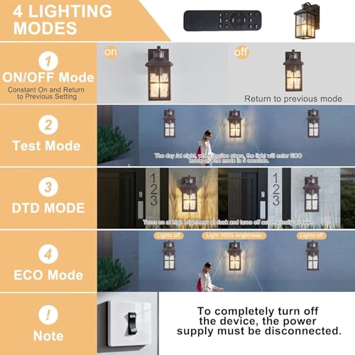 Porch Lights with GFCI Outlet with Remote