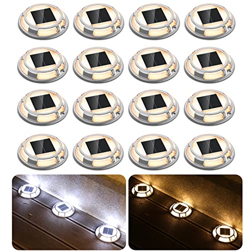 Solar Driveway Dock Lights Waterproof 16 Pack (16 Count)