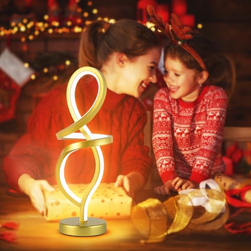 RGB Modern Small Table Lamp with LED Spiral Design