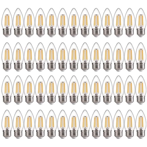 LED Candelabra Light Bulbs 60W Equivalent E26 Base (48 Count)