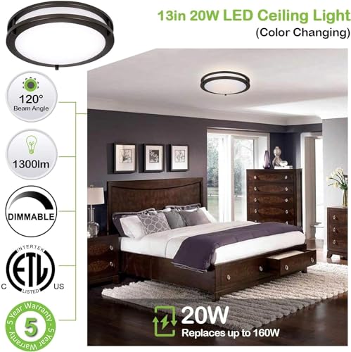 13 inch Flush Mount LED Ceiling Light Fixture