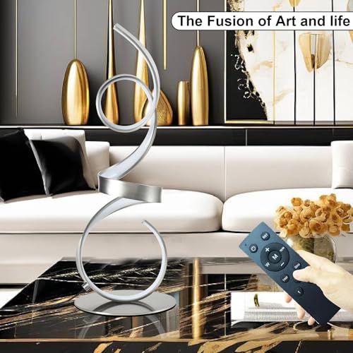 20W 2700LM 3 Colors Dimmable LED Art Table Lamp 21.4 Inch with Touch Switch for Living Room