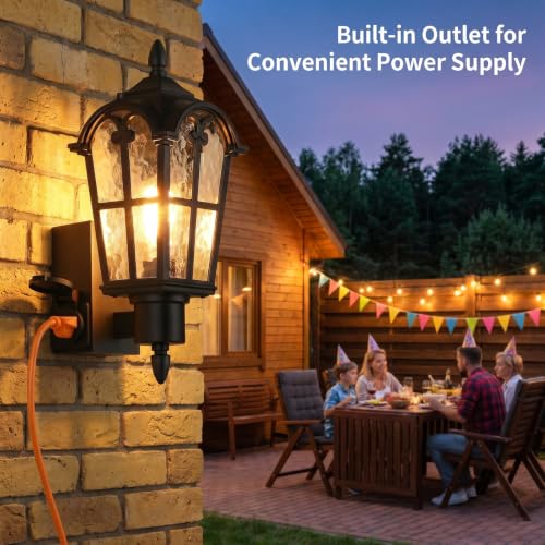 16’’ Large Outdoor Wall Lights with Outlet