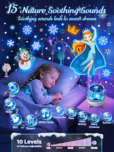 Frozen Toys 15 Music+16 Films+315 Colors Night Light for Kids